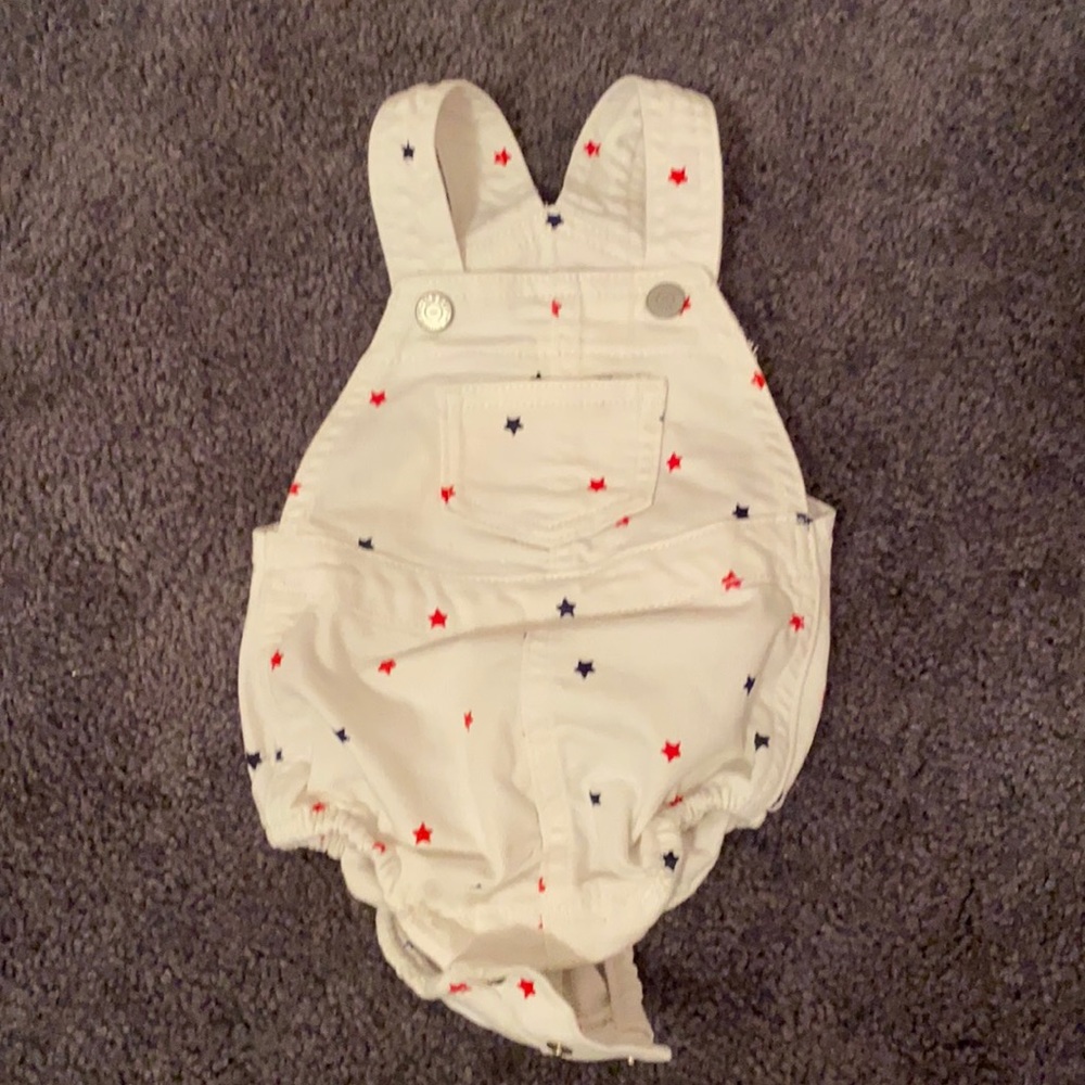 EUC Old Navy Baby Girl Stars Overalls